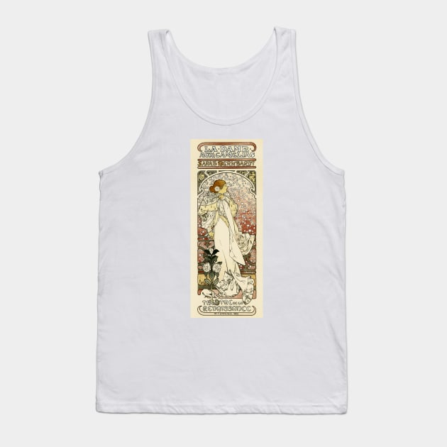 SARAH BERNHARDT Paris Theater Poster Art Nouveau by Alphonse Mucha Tank Top by vintageposters